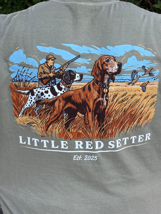 Little Red Setter T-Shirt Design #T009 Quail Hunt