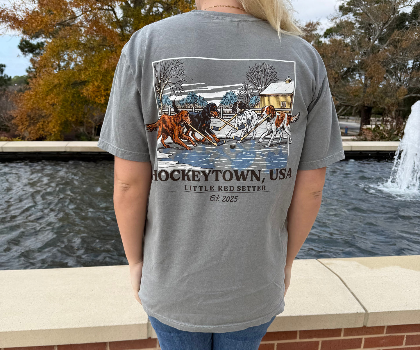 Little Red Setter T-Shirt Design #T010 Hockeytown USA