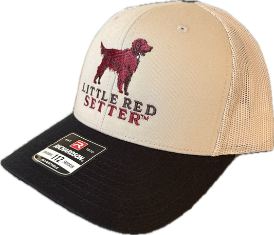 Little Red Setter Embroidered Khaki/Black Richardson 112 Trucker
