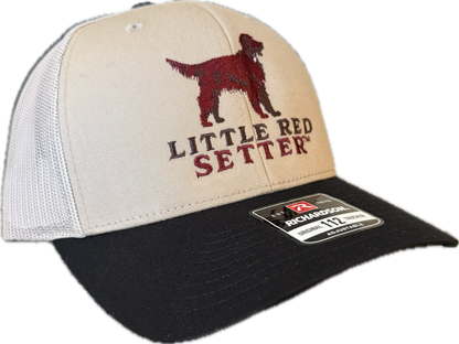 Little Red Setter Embroidered Khaki/Black Richardson 112 Trucker