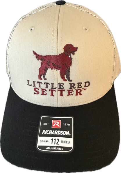 Little Red Setter Embroidered Khaki/Black Richardson 112 Trucker