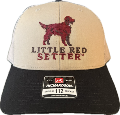 Little Red Setter Embroidered Khaki/Black Richardson 112 Trucker